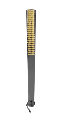 BROSSE À VÊTEMENT EN BOIS POILS NATURELS GRIS 38CM X50