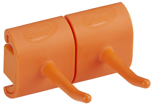 SUPPORT MURAL HYGIENIQUE MODULE DOUBLE CROCHET 82MM ORANGE