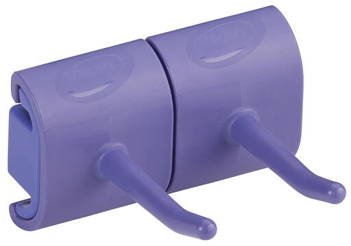 SUPPORT MURAL HYGIENIQUE MODULE DOUBLE CROCHET 82MM VIOLET