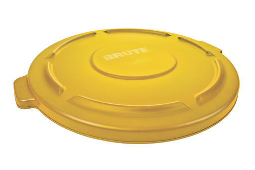 COUVERCLE JAUNE POUR POUBELLE BRUTE ROND 121L