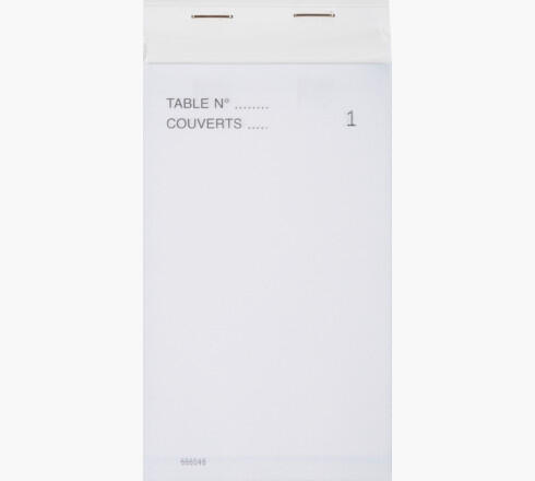 BLOC COMMANDE MAITRE D'HÔTEL 50 FEUILLETS AUTOCOPIANTS TRIPLI 7,9X15CM X50