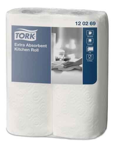 BOBINE DEVIDAGE CLASSIQUE ESSUIE-TOUT TORK PREMIUM BLANC 64 FORMATS 2 PLIS ECOLABEL X24 - 3