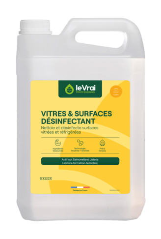 NETTOYANT DESINFECTANT VITRES ET SURFACES VSD 5L - 3