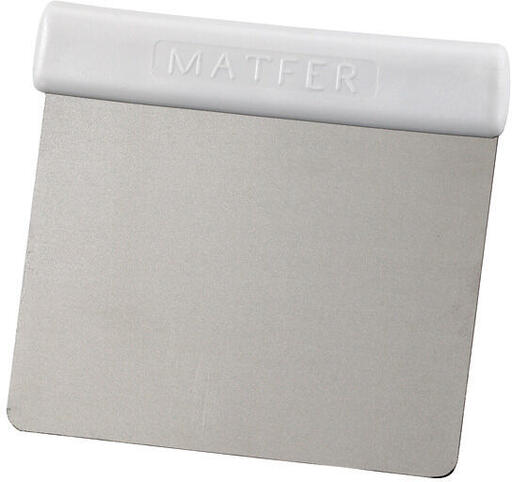 RACLETTE SOUPLE COUPE-PÂTE INOX MANCHE 11X12CM