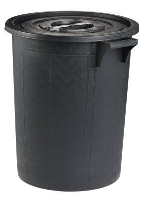 POUBELLE IMMEUBLE 75L MODELE HAUT NOIR