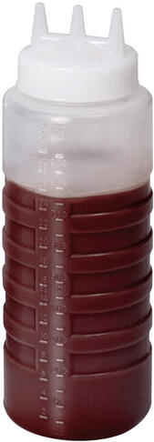 BOUTEILLE AVEC 3 BECS VERSEURS POUR PÂTE À TARTINER 100 CL