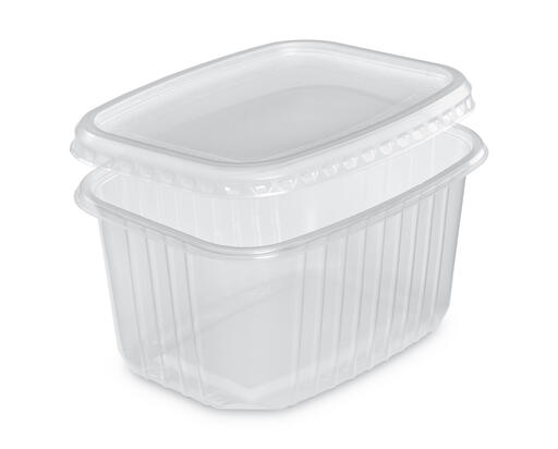 BOITE PP AVEC COUVERCLE TRANSLUCIDE 250ML X250