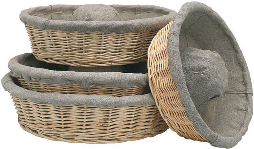 BANNETON À FERMENTATION COURONNE ENTOILÉ 34 CM 1.5 KG