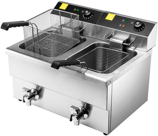 FRITEUSE ÉLECTRIQUE CUVE EMBOUTIE 2 X 8 LITRES