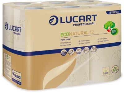 PAPIER TOILETTE PETIT ROULEAU ECONATURAL HAVANE 200 FORMATS 2 PLIS ECOLABEL X96