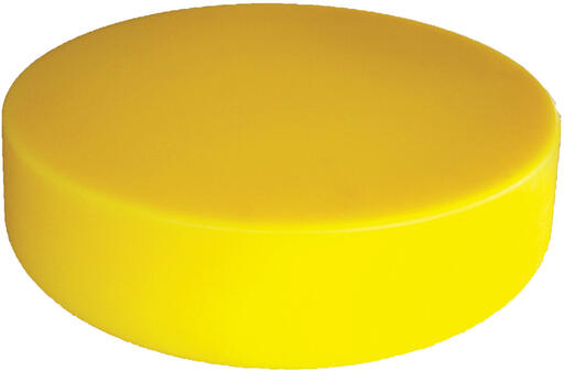 BILLOT ROND EN PEHD 500 DIAMÈTRE 45 CM HAUTEUR 14 CM JAUNE