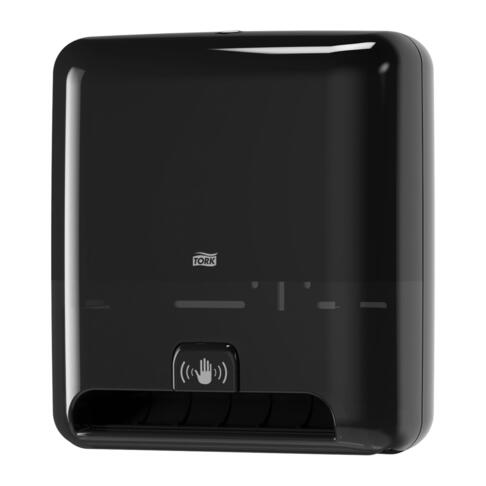 DISTRIBUTEUR D'ESSUIE-MAINS ROULEAUX À DÉTECTION OPTIQUE TORK MATIC® H1 NOIR