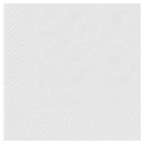 SERVIETTE 20X20CM OUATE 2 PLIS BLANC X4000