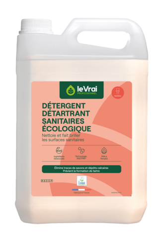 DETERGENT DETARTRANT SANITAIRES LE VRAI PROFESSIONNEL ECOLABEL EU 5L - 3