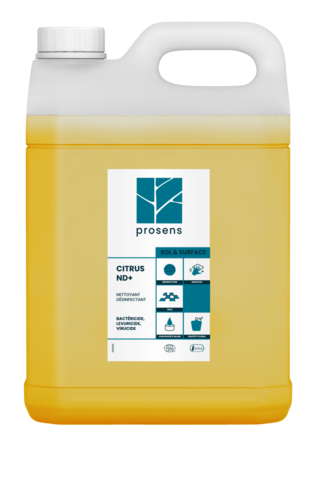 NETTOYANT DESINFECTANT CONCENTRE MULTI SURFACES CITRUS ND+ ECOCERT 5L - 3