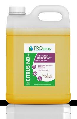 NETTOYANT DESINFECTANT CONCENTRE MULTI SURFACES CITRUS ND+ ECOCERT 5L