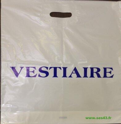 SAC BRETELLES VESTIAIRE POLYETHYLÈNE BASSE DENSITÉ 50µ 50X50CM BLANC X500