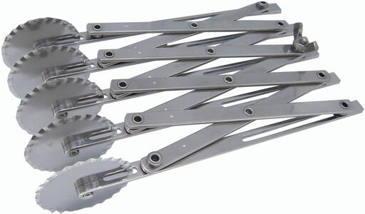 MULTICOUPE ROULEAU EXTENSIBLE BANDES 1 12CM 5 ROULETTES CANNELÉES