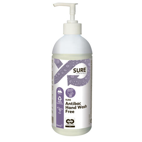 SAVON ANTIMICROBIEN SURE ANTIBAC HAND WASH FREE FLACON POMPE 500ML X6