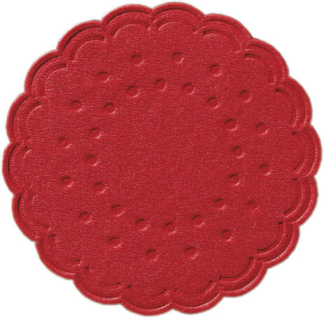 SOUS-VERRES OUATE ROUGE DIAMETRE 7.5CM 8 PLIS X3000