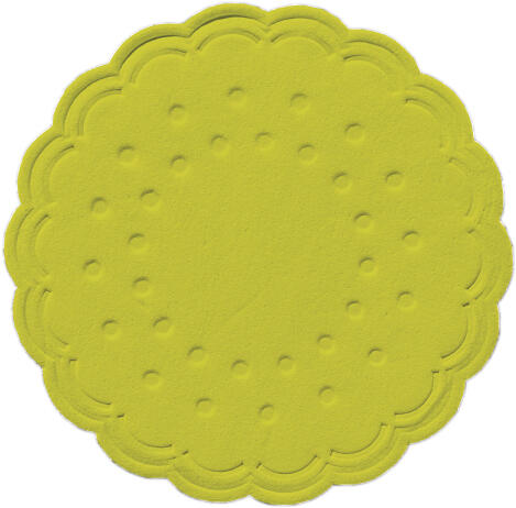 DESSOUS DE VERRE OUATE Ø7.5CM 8PLIS KIWI X3000
