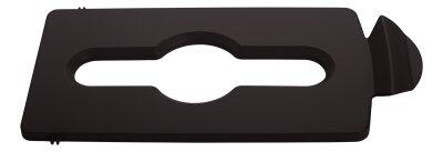 COUVERCLE POUR DECHETS RECYCLABLES NOIR POUR POUBELLE SLIM JIM