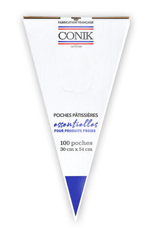 POCHE PATISSIÈRE POLYETHYLÈNE TRANSPARENTE 70µ 30X54CM X100