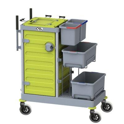 CHARIOT DE LAVAGE ULTRA COMPACT AVEC PORTE
