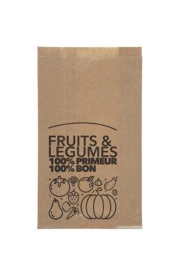 SAC PRIMEUR PAPIER AVEC FENETRE 20+6X30CM MARRONX1000