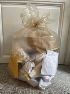 SAC POUBELLE 110L BASSE DENSITE DECHETS LEGERS TRANSPARENT X200