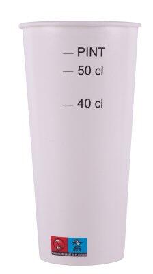 GOBELET CARTON 65CL BLANC X1000