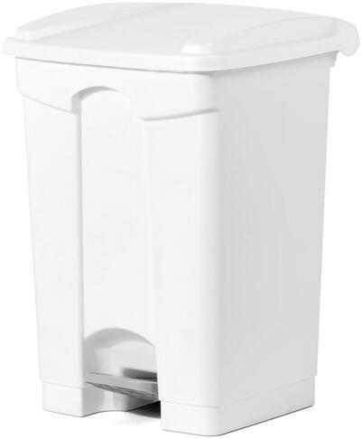 POUBELLE A PEDALE 45L BLANC