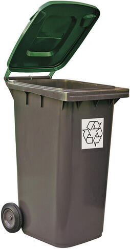 CONTENEUR 120L 2 ROUES GRIS / VERT