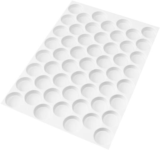 PLAQUE DE 53 DÉCOUPOIRS ABS TARTELETTES UNIES 5.3 CM
