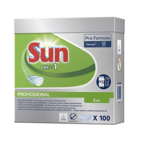 DETERGENT TABLETTES VAISSELLE SUN PROFESSIONNEL ALL IN 1 ECOLABEL EU X100 - 2