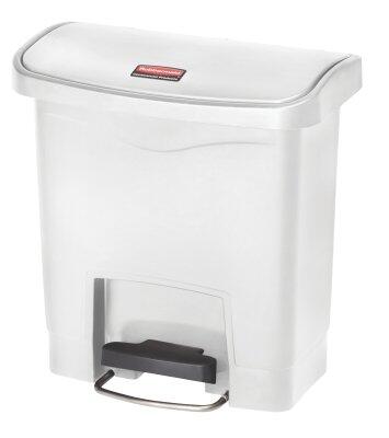 POUBELLE A PEDALE SLIM JIM STEP ON 15L MODELE LARGE RESINE BLANC