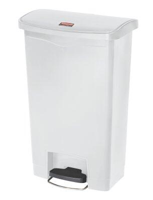 POUBELLE A PEDALE SLIM JIM STEP ON 50L MODELE LARGE RESINE BLANC
