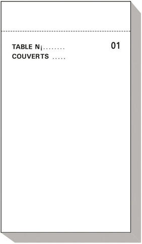 BLOCS AUTOCOPIANTS MAÎTRE D'HÔTEL DUPLICATA 95X170 MM X50