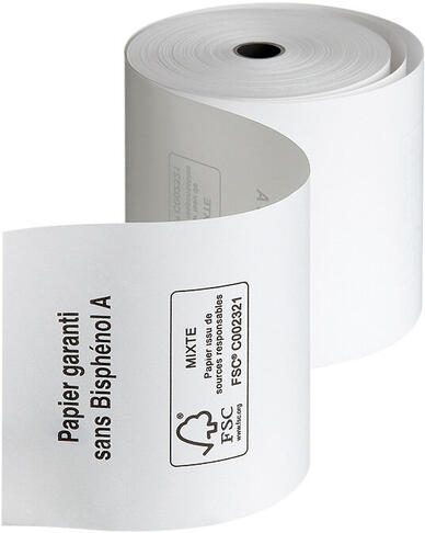 BOBINE PAPIER THERMIQUE MANDRIN 80X80X12
