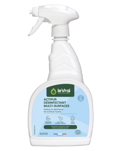 DETERGENT DESINFECTANT MULTI SURFACES ACTIPUR LE VRAI PROFESSIONNEL ECOCERT 750ML - 2