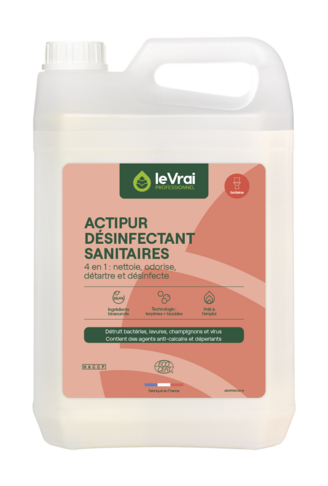 DETARTRANT DESINFECTANT SANITAIRES ACTIPUR LE VRAI PROFESSIONNEL ECOCERT 5L
