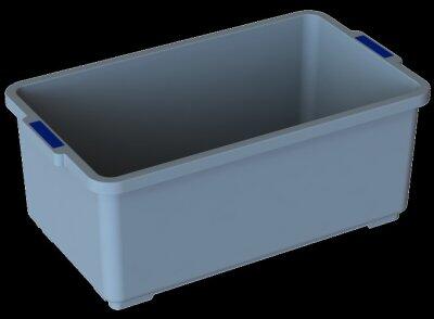 SEAU 18L RECTANGULAIRE GRIS / BLEU KUBI PRO