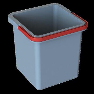 SEAU 6L GRIS / ROUGE KUBI PRO