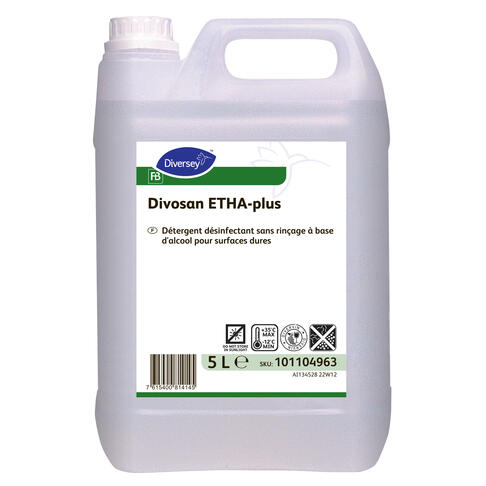 DETERGENT DESINFECTANT SANS RINCAGE AGRO DIVOSAN ETHA PLUS 5L - 2