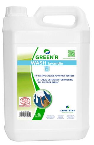 LESSIVE LIQUIDE GREEN'R WASH LAVADIN ECOCERT 5L - 2