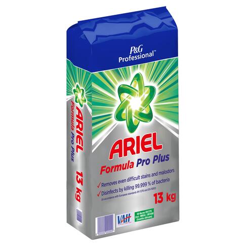 LESSIVE POUDRE PROFESSIONNELLE DESINFECTANTE ARIEL FORMULA PRO+ 13KG