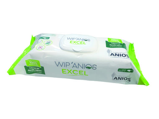 LINGETTES NETTOYANTES DESINFECTANTES SURFACE/DM WIP'ANIOS EXCEL X100