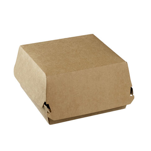 BOÎTE BURGER ECOKRAFT CARTON MARRON 140X140X70MM X200 - 2