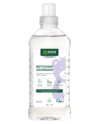 NETTOYANT ODORISANT CONCENTRE SOLS BABIES & KIDS LE VRAI PROFESSIONNEL ECOLABEL 1L - 3