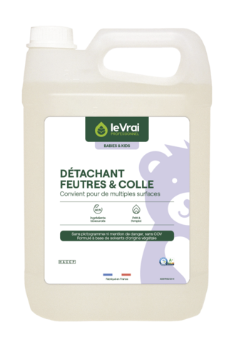DETACHANT MULTI USAGES FEUTRES & COLLE BABIES & KIDS 5L
